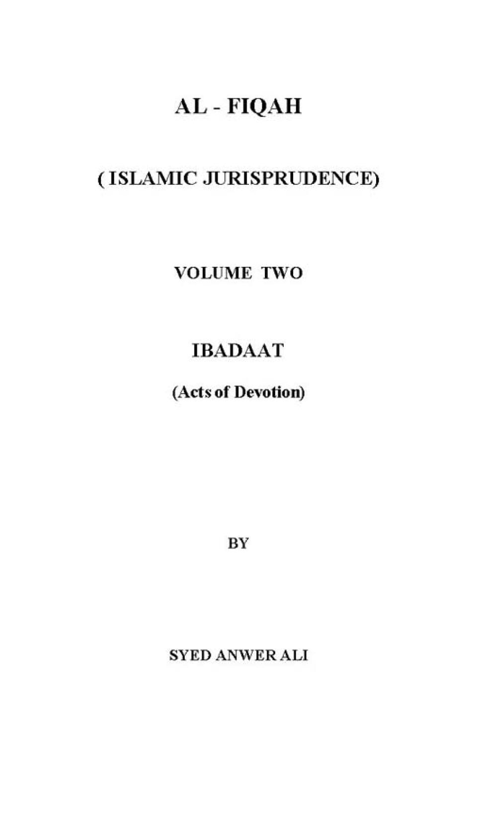 Al-Fiqah vol 2